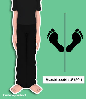 Musubi-dachi (結び立, Knot stance)